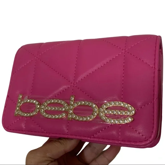 NWT. Bebe Pink Crossbody bag - Picture 1 of 16